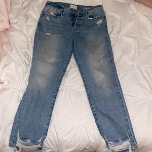 Frame Le Original ripped high rise cropped Size 29 jeans color London
